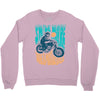 smile more, ride a motorcycle Crewneck Sweatshirt