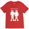 never dive alone scuba diving V-Neck Tee