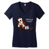 calvin hobbes Women's V-Neck T-Shirt