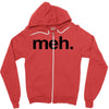 meh geek nerd t shirt funny humor retro Zipper Hoodie
