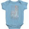 Vintage Usa Flag Baby Onesie