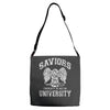 saviors university Adjustable Strap Totes