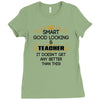 smart good looking teacher profession Ladies Fitted T-Shirt
