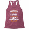 Super Cool Father Of A Freaking Awesome Son Racerback Tank