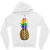 rainbow pineaplle Zipper Hoodie