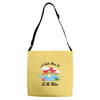 a turtle made it to the water Adjustable Strap Totes