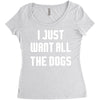 I Want All The Dogs Women's Triblend Scoop T-shirt