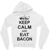 keep calm and eat bacon t shirt funny parody meat tee food pig hog bre Zipper Hoodie