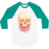 skull gradient 3/4 Sleeve Shirt
