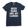 beer run cardio Ladies Fitted T-Shirt
