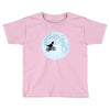 Biker Dinosaur - Dinosaur Riding A Bike To The Moon Toddler T-shirt