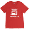 personalised your name caravan club funny gift V-Neck Tee