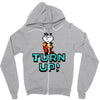 turn up Zipper Hoodie