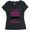 i never dreamed i would be a super cool libra but here i am killing it Women's Triblend Scoop T-shirt