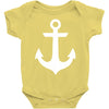 anchor black sailor vintage style navy nautical Baby Onesie