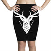 deer head vector white logo Pencil Skirts