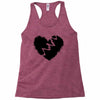 broken heart xxx black Racerback Tank