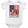 usa boxer flag Baby Bodysuit