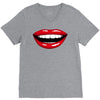 lips red V-Neck Tee