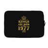 kings are born in 1977 Laptop sleeve