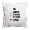 Lgbt Checklist Throw Pillow