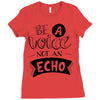 be a voice not an echo Ladies Fitted T-Shirt