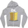 oh hay oh hey girl boy funny pun Zipper Hoodie