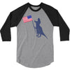 Patriotic T-Rex 3/4 Sleeve Shirt