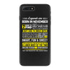 Legends Are Born In November iPhone 7 Plus Case