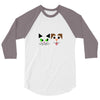 cat and dog 3/4 Sleeve Shirt
