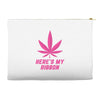 Support Breast Cancer Awareness With A Pink Cannabis Leaf Accessory Pouches