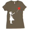 banksy style Ladies Fitted T-Shirt