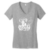 affen geil  fun ,spr&uuml;che,lustig,affe,mittelfinger,stinkefinger,party Women's V-Neck T-Shirt