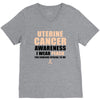 Uterine Cancer Awareness I Wear Peach For Some Special To Me V-Neck Tee