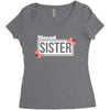 blessed sister with flower white color Women's Triblend Scoop T-shirt