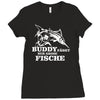 buddy f&auml;ngt nur gro&szlig;e fische funny Ladies Fitted T-Shirt