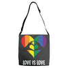 Love is Love Heart Adjustable Strap Totes