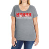 big red brrr - frost football Ladies Curvy T-Shirt