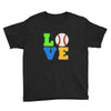 love baseball neon rhinestuds Youth Tee