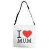 i love mum Adjustable Strap Totes
