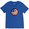 patriotic smiley face V-Neck Tee