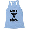 get tough weight lifter lifting gym Racerback Tank