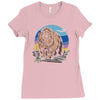 polygon bear graphic Ladies Fitted T-Shirt