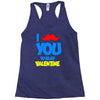 moustache you to be my valentine Racerback Tank
