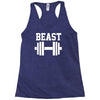 new beast dumbbell muscle Racerback Tank