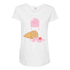 ice cream ghost Maternity Scoop Neck T-shirt