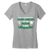 I Love Someone with Liver Cancer to The Moon and Back to Infinity Women's V-Neck T-Shirt