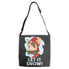 let it snow Adjustable Strap Totes