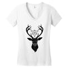 Deer With Diamond Women's V-Neck T-Shirt
