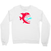 monster fish eats diver Crewneck Sweatshirt